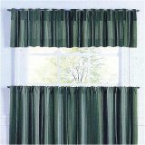 Small pleated curtains covering the upper and lower part of the window