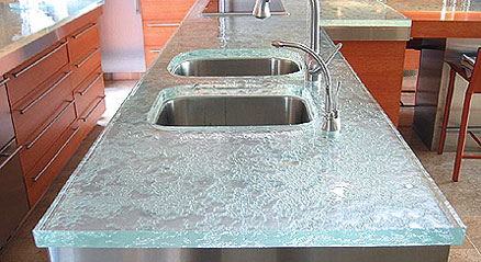 Glass Countertops Review Recycled Glass Countertop Ideas The