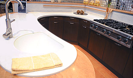 Solid surface countertop and sink - DuPont’s Corian brand
