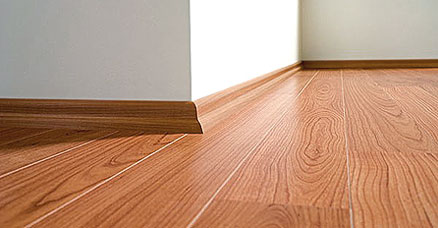 Laminate flooring with wood-like appearance