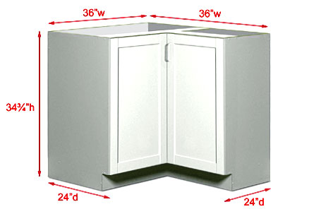Corner kitchen cabinet sizes