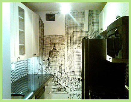 Custom kitchen wallpaper