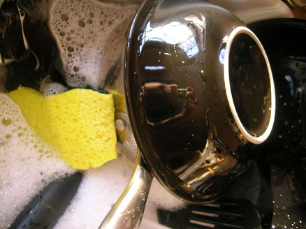 Washing dishes