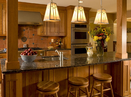 Multi-dimensional lighting in kitchen