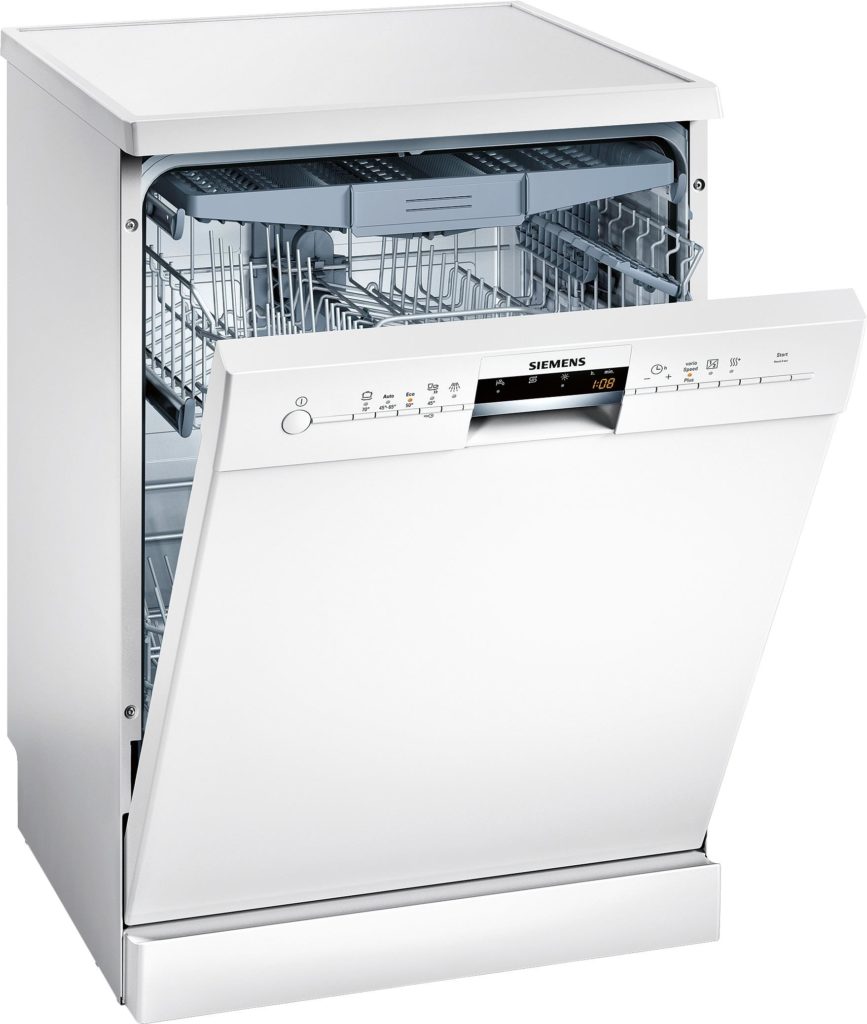 Siemens free-standing white dishwasher