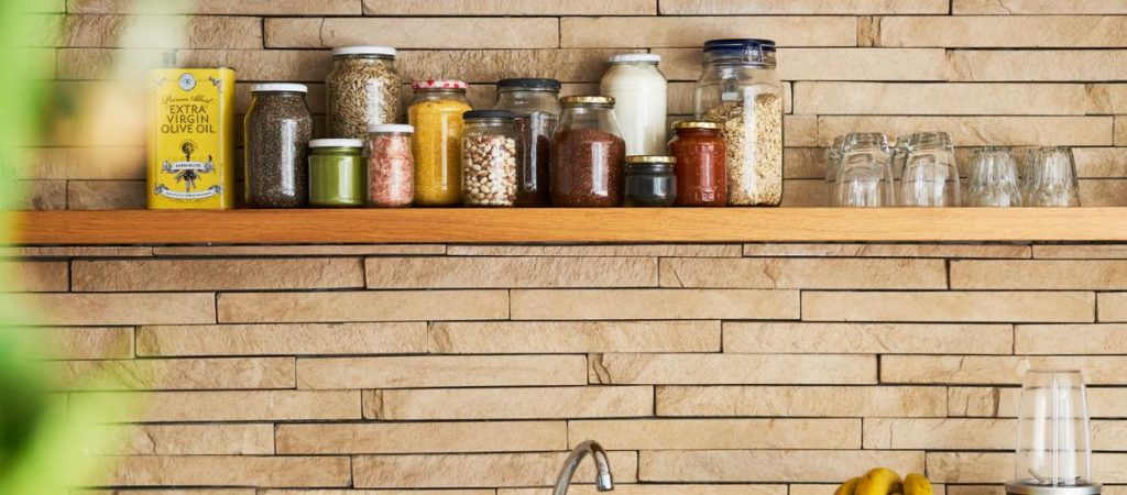 Separate storage compartments for different kitchen items