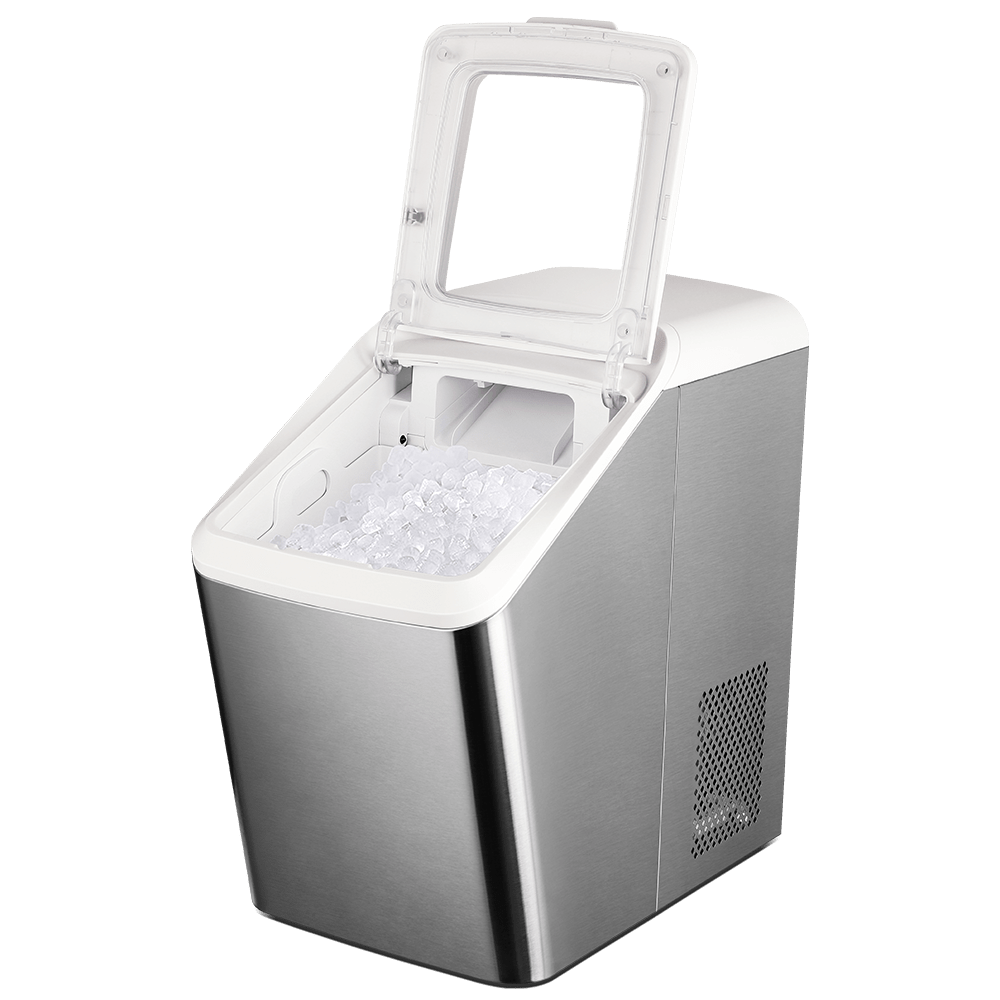 Gevi nugget ice maker with opened lid